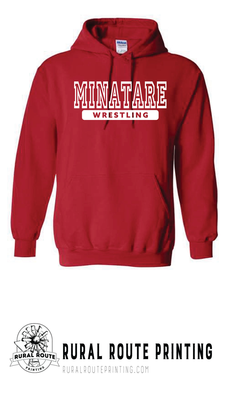 Minatare Wrestling - Athletic - Hooded Sweatshirt (18500)