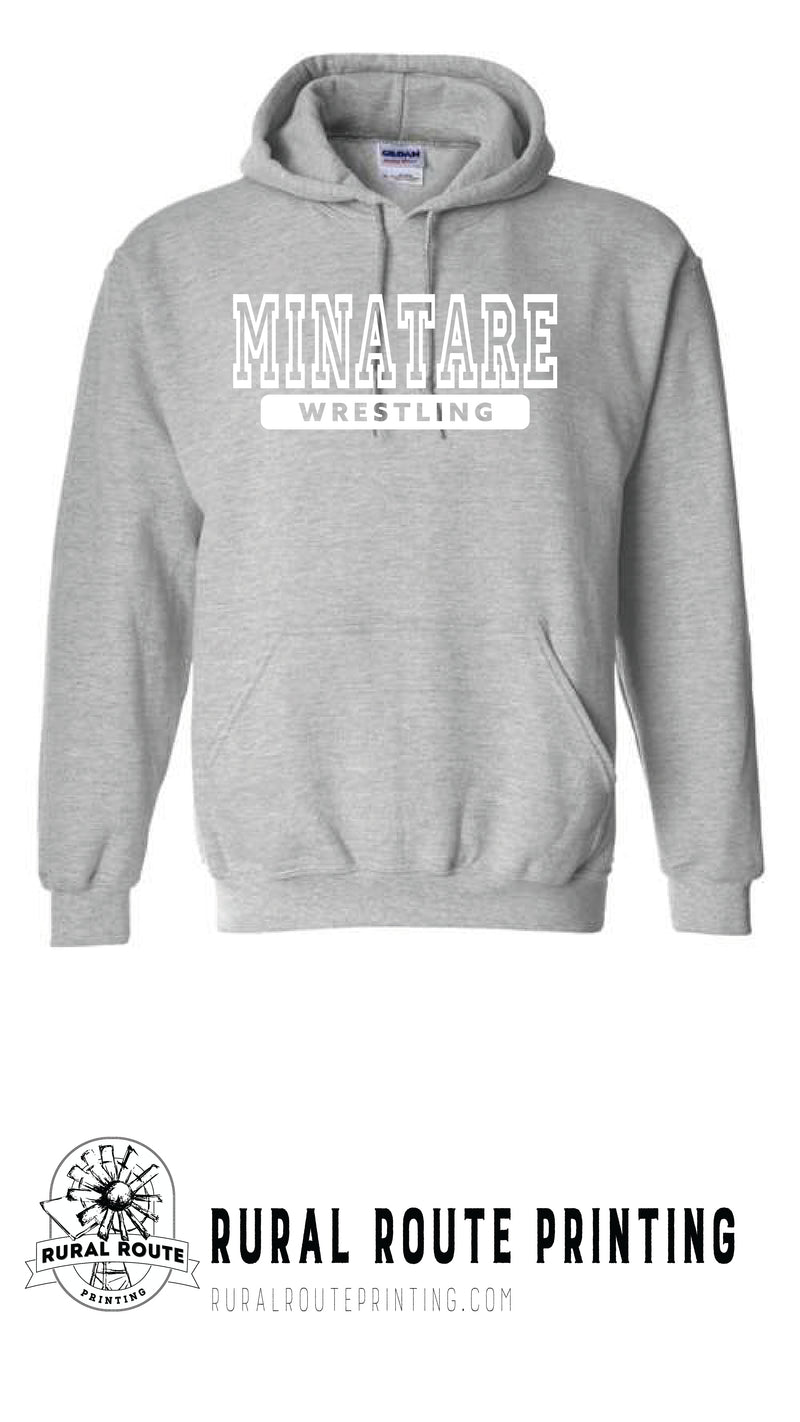 Minatare Wrestling - Athletic - Hooded Sweatshirt (18500)