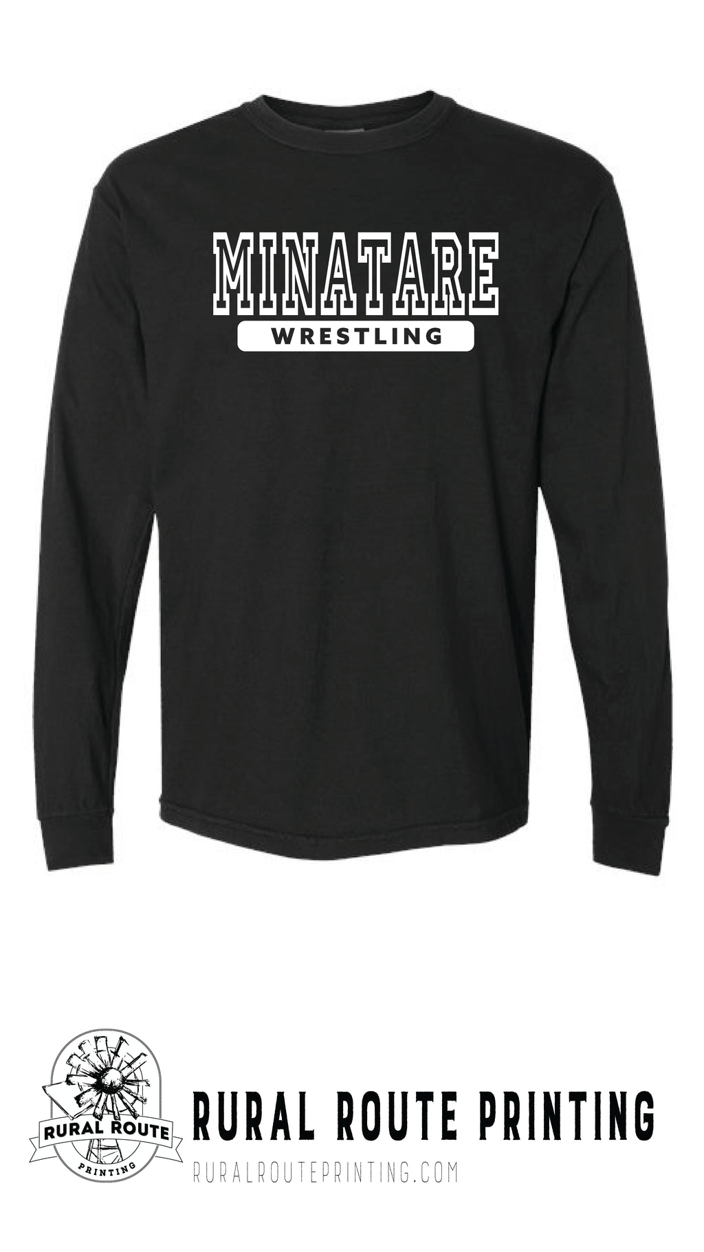 Minatare Wrestling - Athletic - Comfort Color Long Sleeve