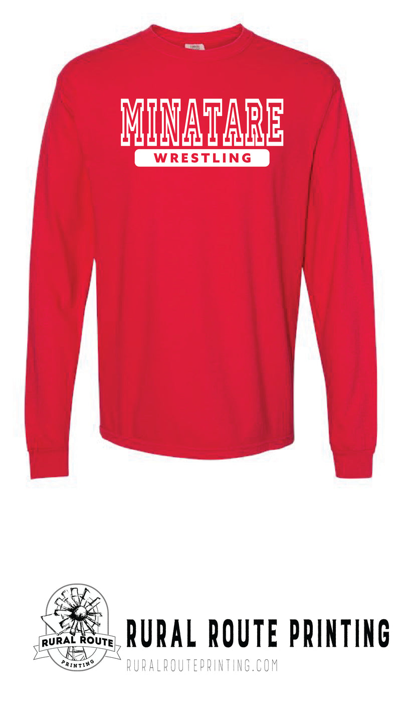 Minatare Wrestling - Athletic - Comfort Color Long Sleeve