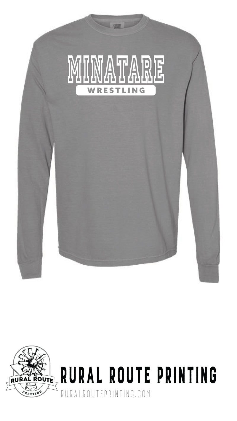 Minatare Wrestling - Athletic - Comfort Color Long Sleeve