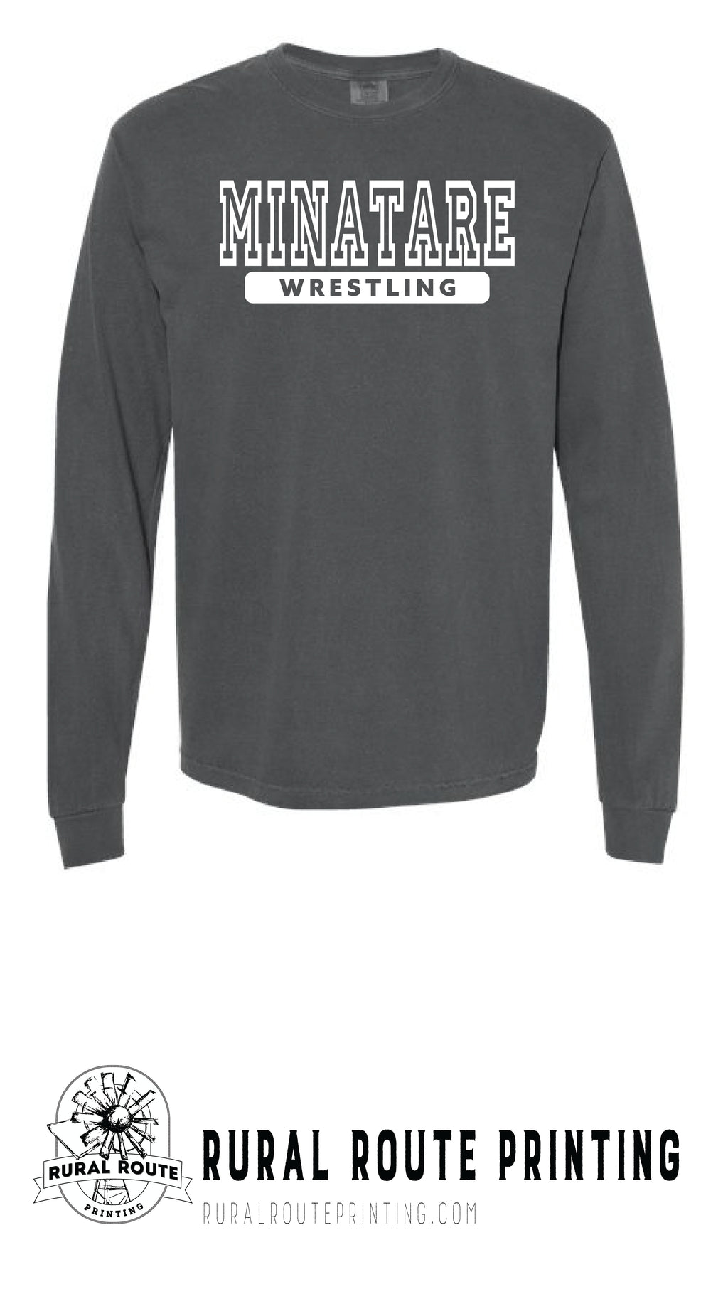 Minatare Wrestling - Athletic - Comfort Color Long Sleeve