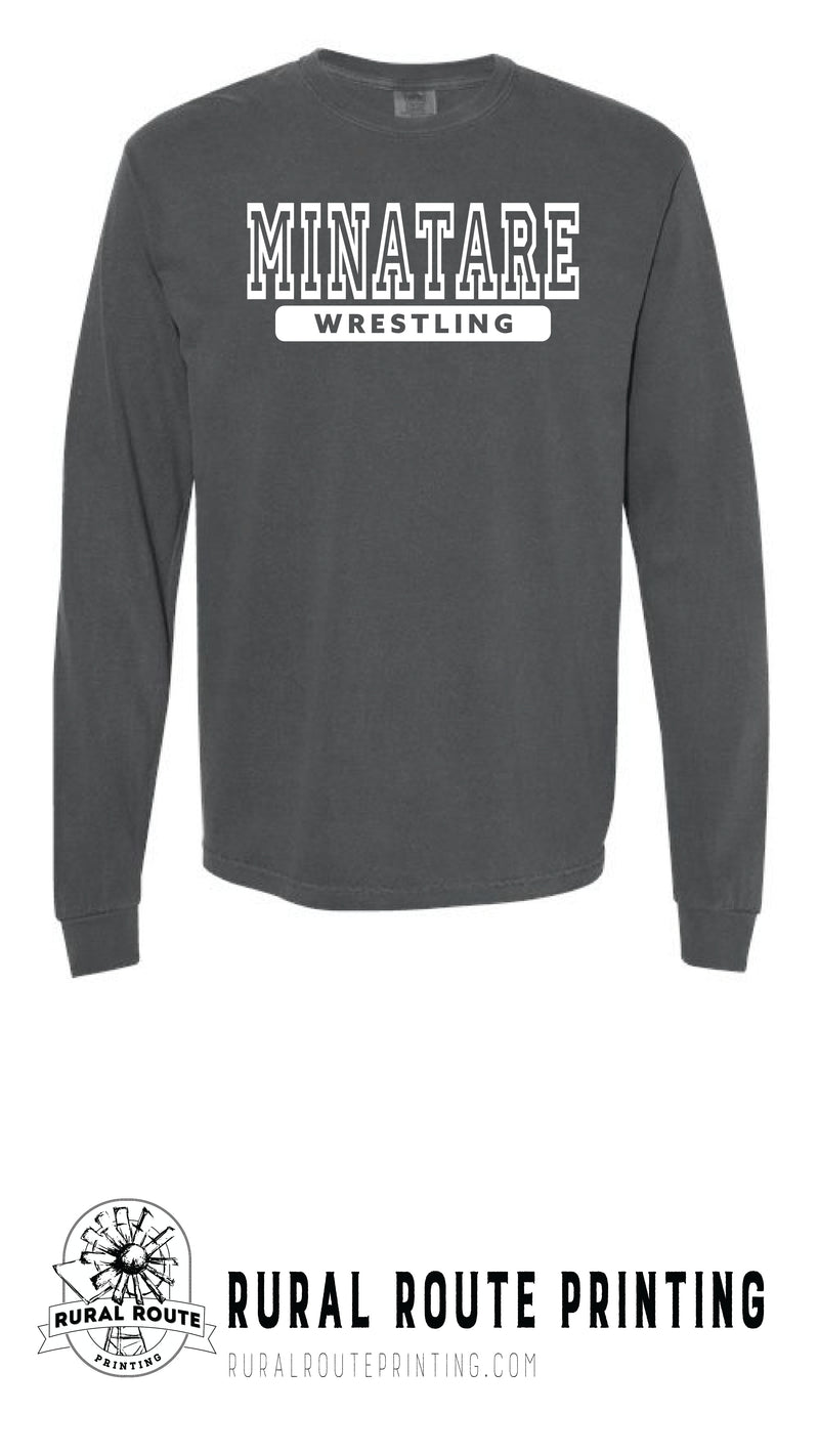 Minatare Wrestling - Athletic - Comfort Color Long Sleeve