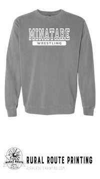 Minatare Wrestling -Athletic - Comfort Color Crew Sweatshirt