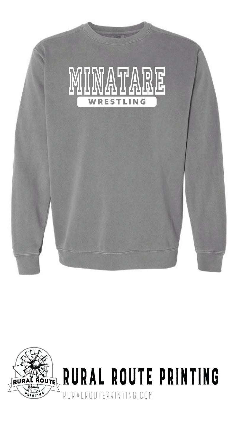 Minatare Wrestling -Athletic - Comfort Color Crew Sweatshirt