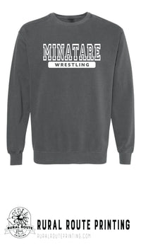Minatare Wrestling -Athletic - Comfort Color Crew Sweatshirt