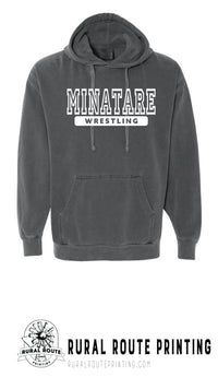 Minatare Wrestling - Athletic - Comfort Color Hooded Sweatshirt