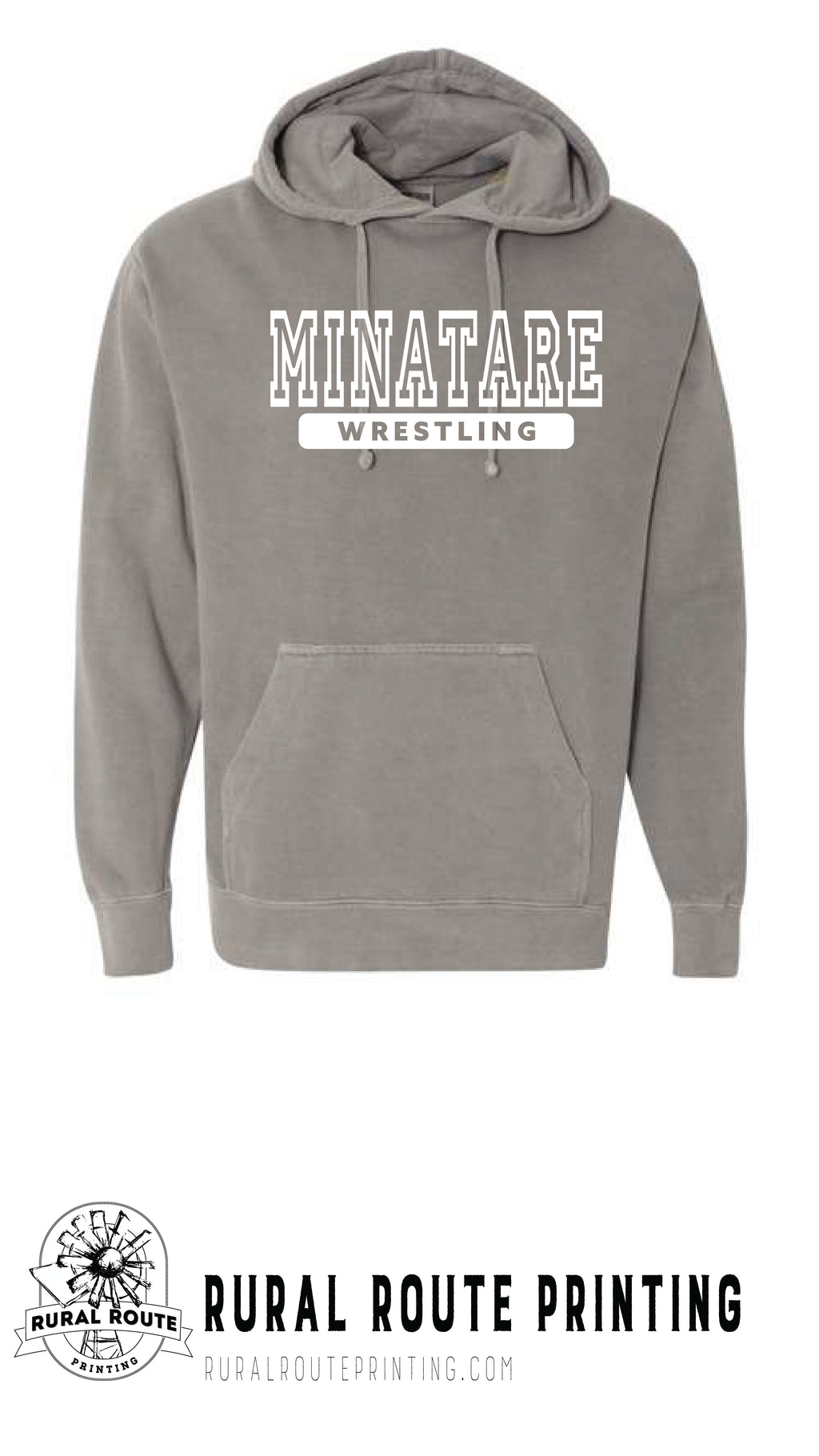 Minatare Wrestling - Athletic - Comfort Color Hooded Sweatshirt