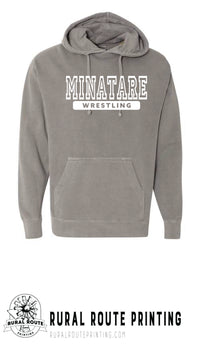 Minatare Wrestling - Athletic - Comfort Color Hooded Sweatshirt