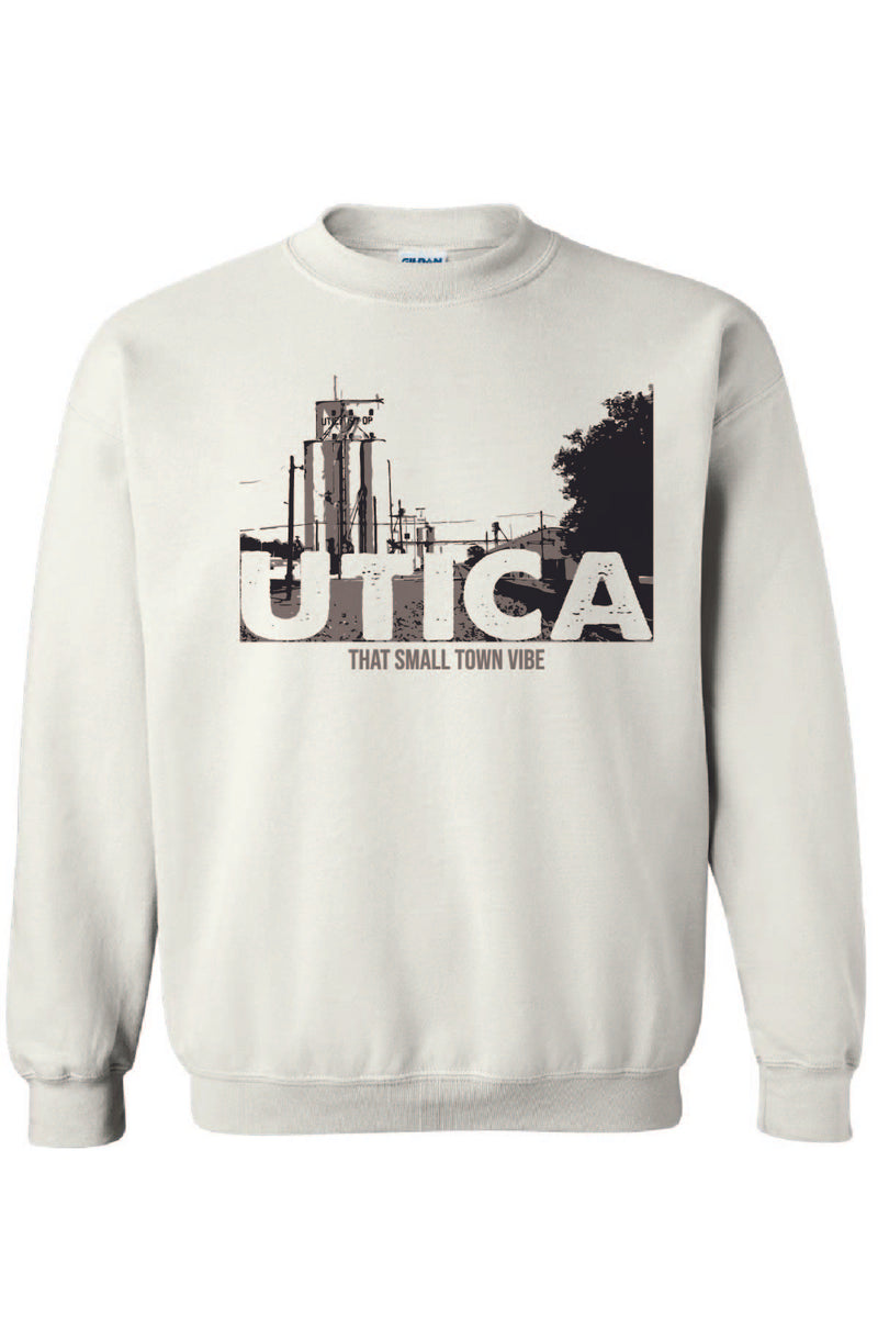 Utica Small Town Vibes - Gildan Crewneck Sweatshirt (18000)