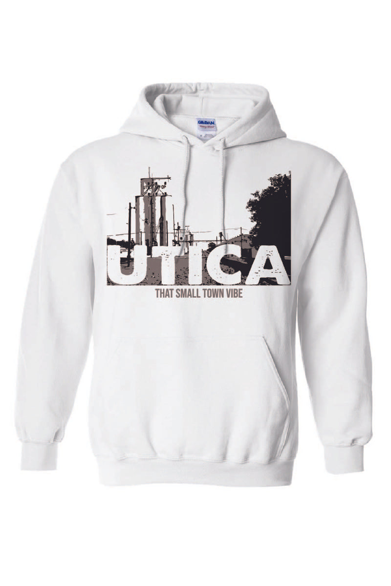 Utica Small Town Vibe - Gildan Hooded Sweatshirt (18500)