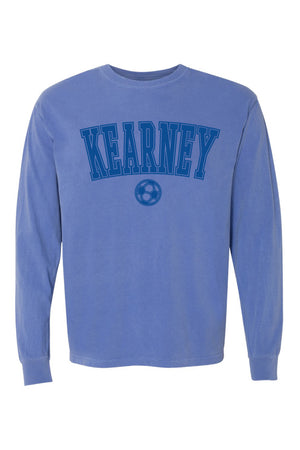 Kearney Soccer - Arched - Comfort Color Heavy Long Sleeve Tee (6014)