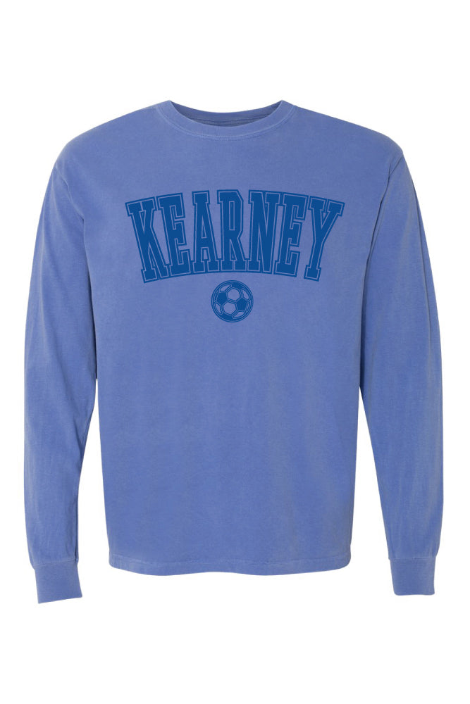 Kearney Soccer - Arched - Comfort Color Heavy Long Sleeve Tee (6014)