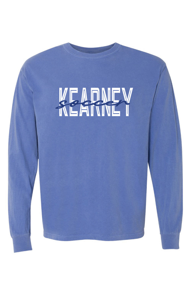 Kearney Soccer - Script - Comfort Color Heavy Long Sleeve Tee (6014)