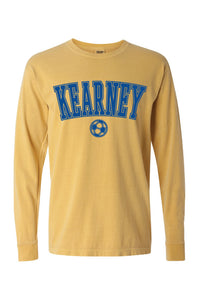 Kearney Soccer - Arched - Comfort Color Heavy Long Sleeve Tee (6014)