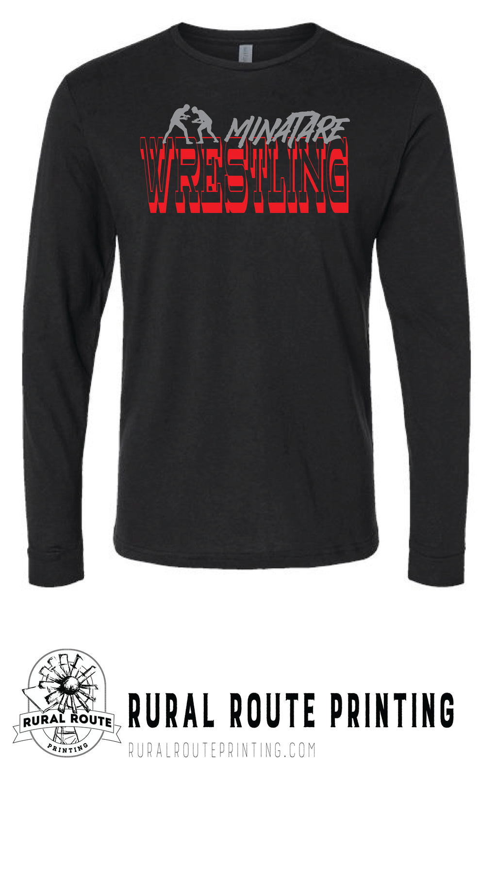 Minatare Wrestling - Old West - Long Sleeve Tee (8400)