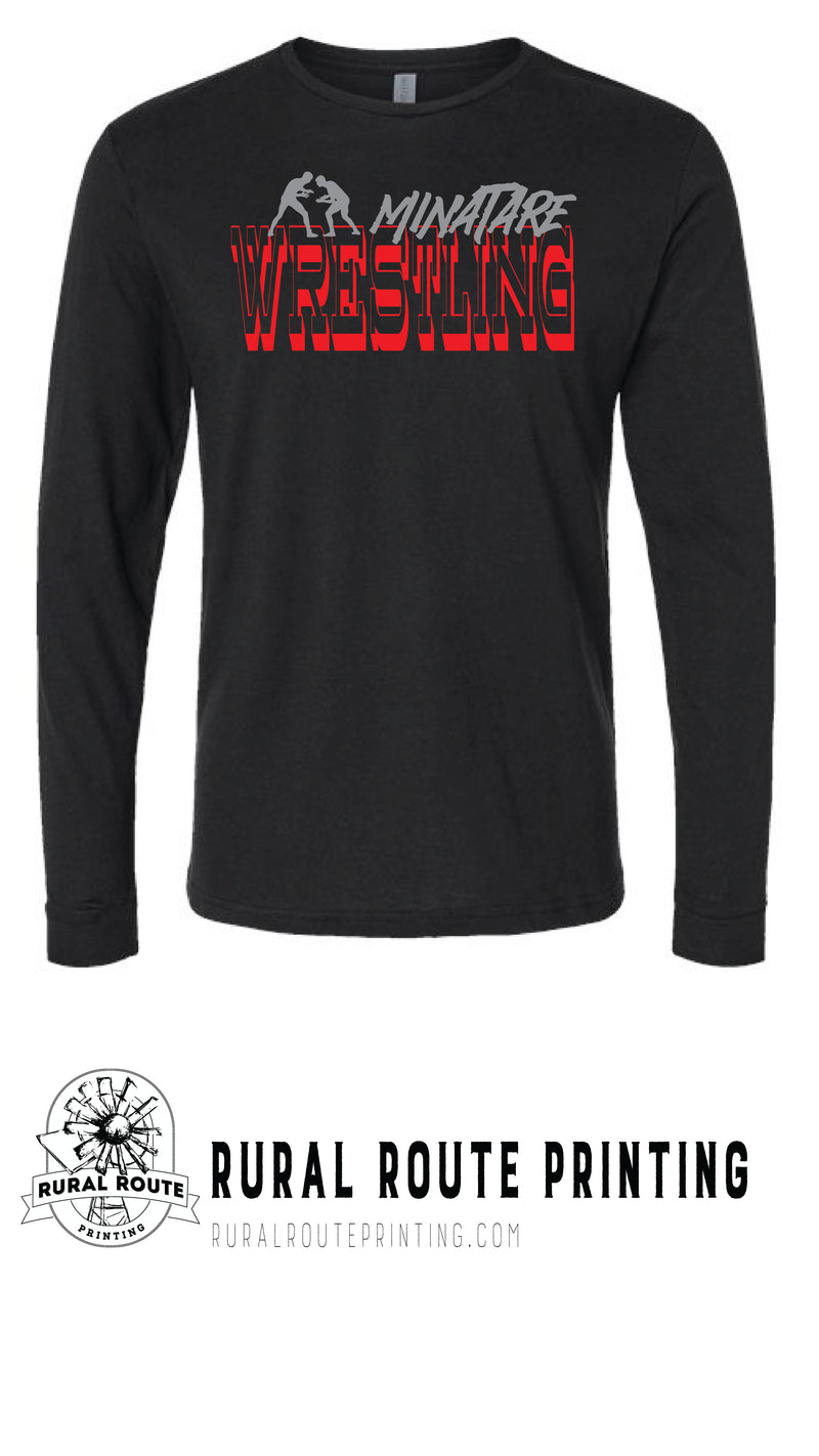 Minatare Wrestling - Old West - Long Sleeve Tee (8400)