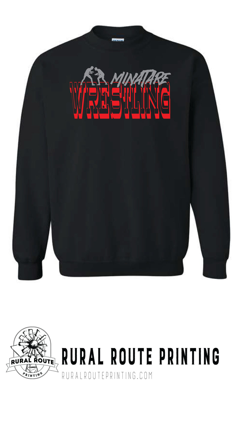 Minatare Wrestling - Old West - Crew Neck Sweatshirt (18000)