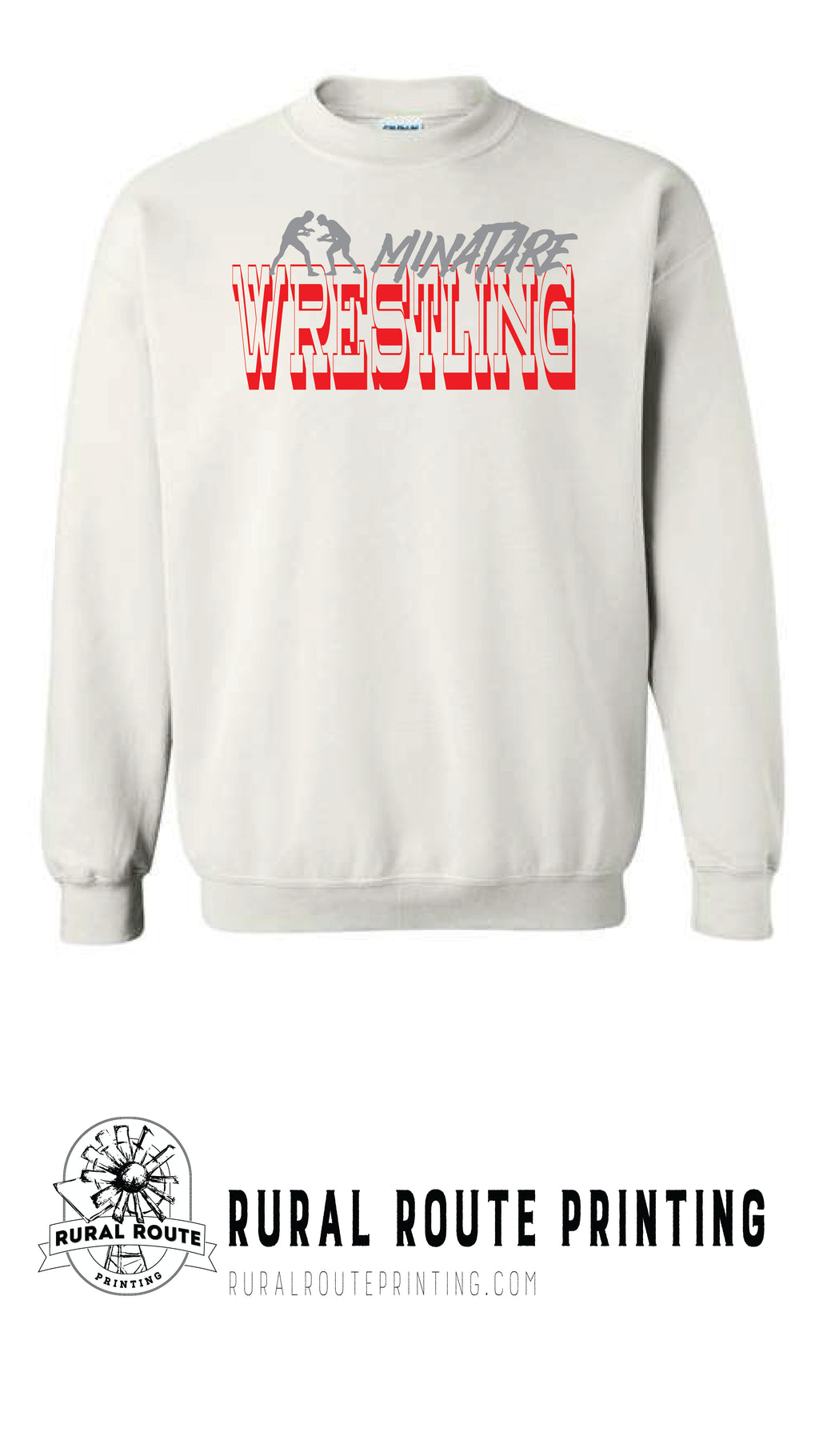 Minatare Wrestling - Old West - Crew Neck Sweatshirt (18000)