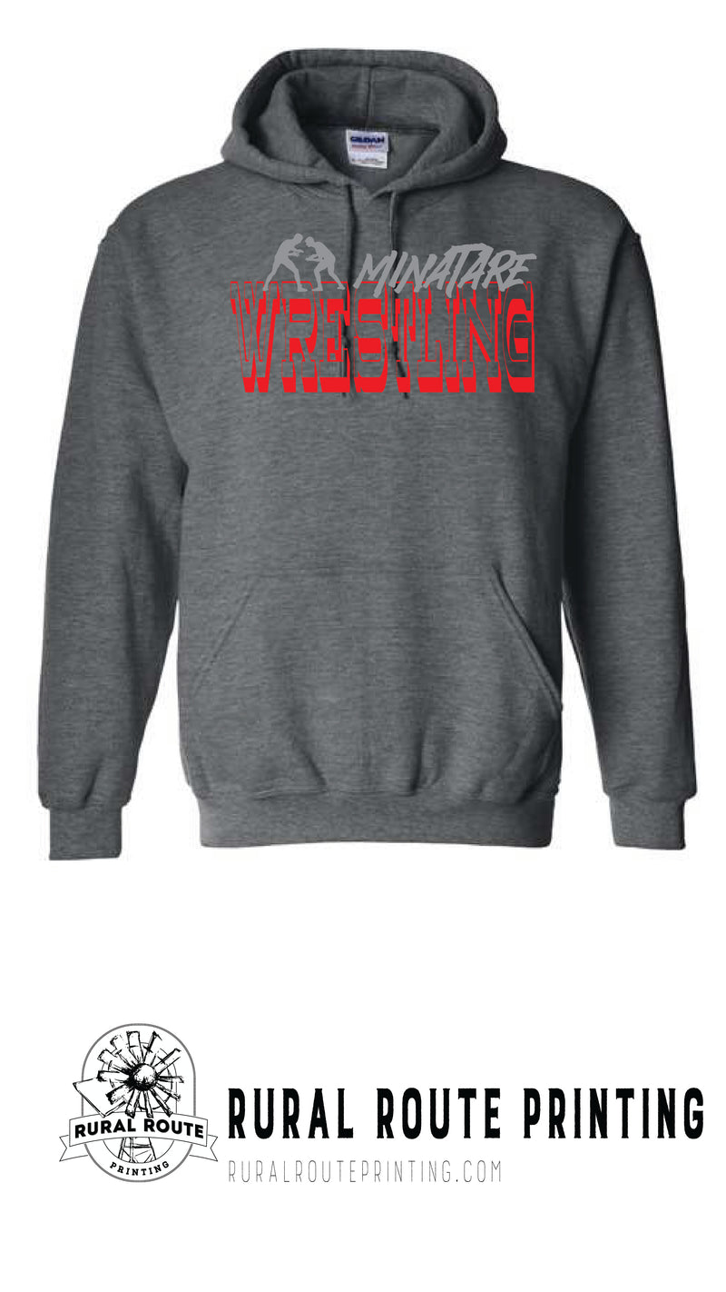 Minatare Wrestling - Old West - Hooded Sweatshirt (18500)