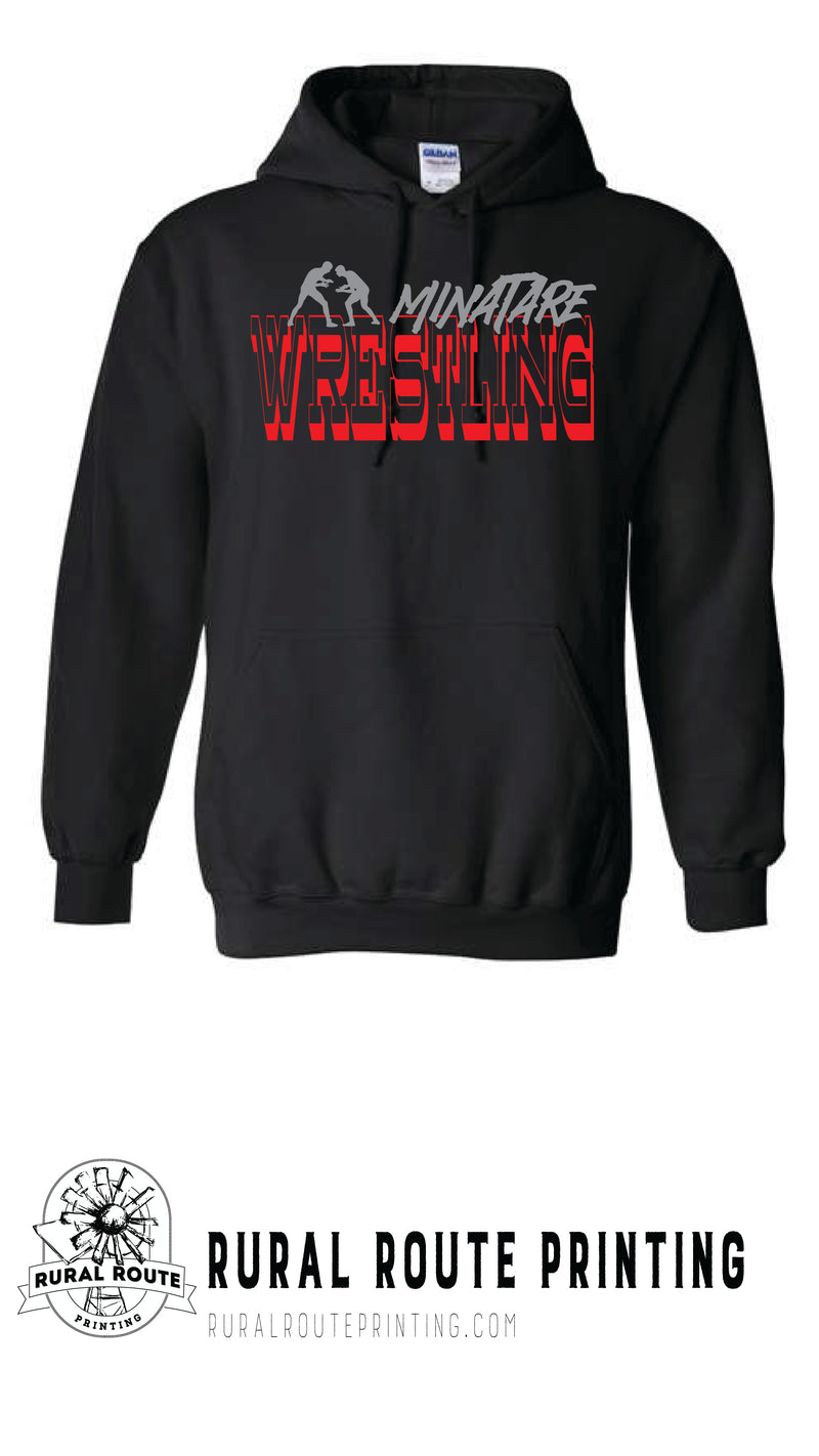 Minatare Wrestling - Old West - Hooded Sweatshirt (18500)