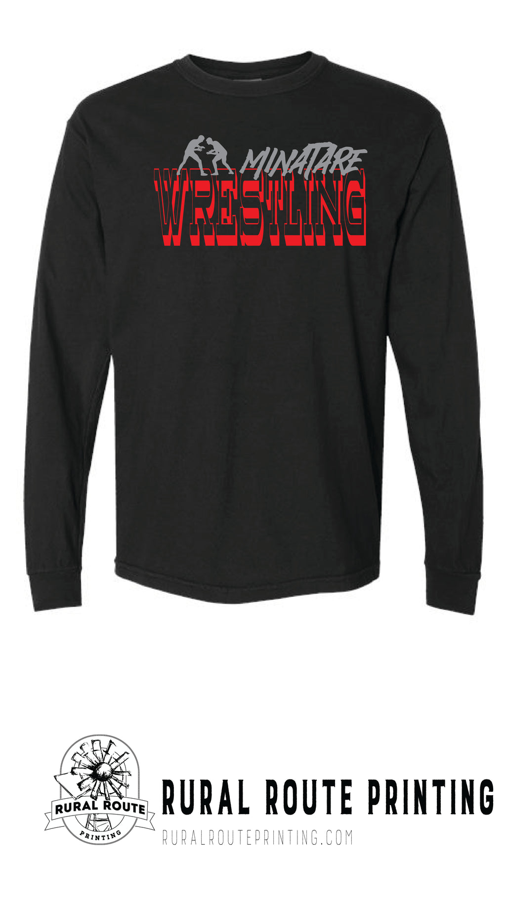 Minatare Wrestling - Old West - Comfort Color Long Sleeve