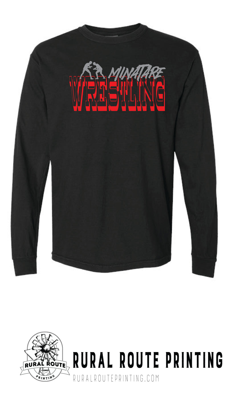 Minatare Wrestling - Old West - Comfort Color Long Sleeve