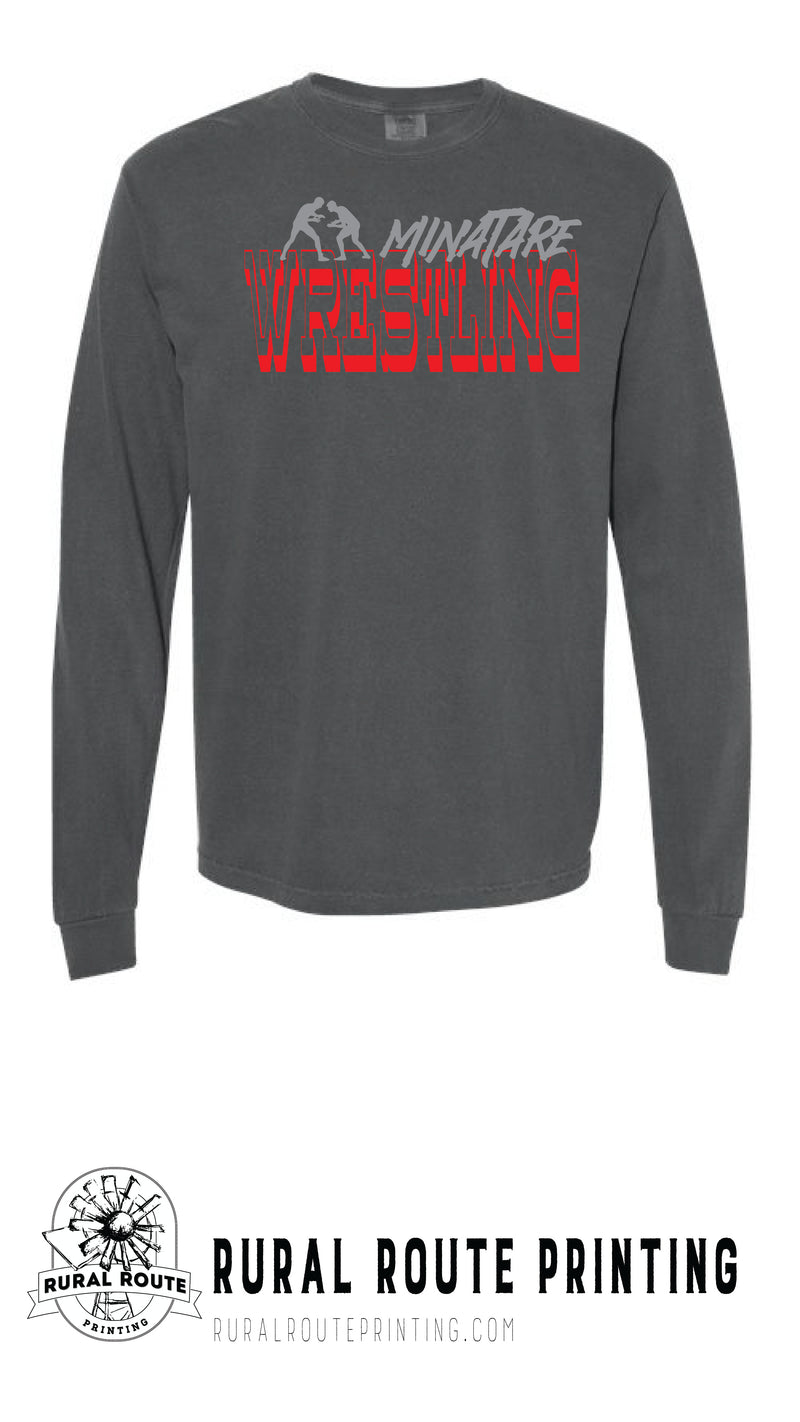 Minatare Wrestling - Old West - Comfort Color Long Sleeve