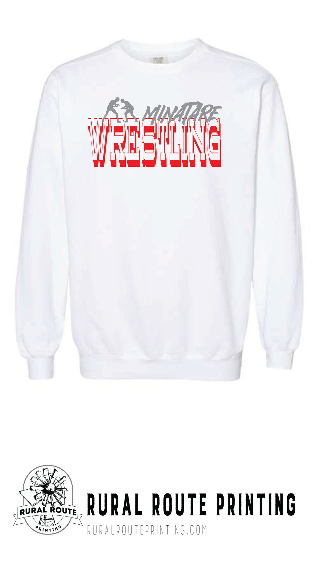 Minatare Wrestling - Old West - Comfort Color Crew Sweatshirt
