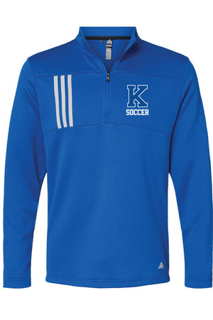 Kearney Soccer - Mens Adidas - 3-Stripes Double Knit Quarter-Zip Pullover - A482