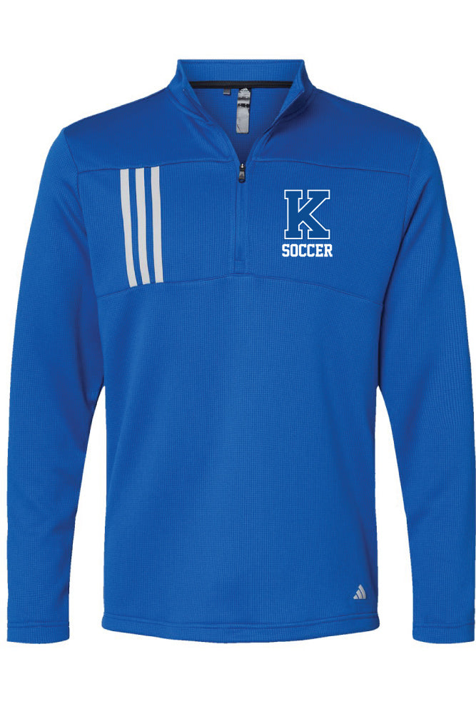 Kearney Soccer - Mens Adidas - 3-Stripes Double Knit Quarter-Zip Pullover - A482