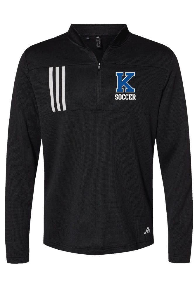 Kearney Soccer - Mens Adidas - 3-Stripes Double Knit Quarter-Zip Pullover - A482