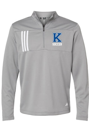 Kearney Soccer - Mens Adidas - 3-Stripes Double Knit Quarter-Zip Pullover - A482