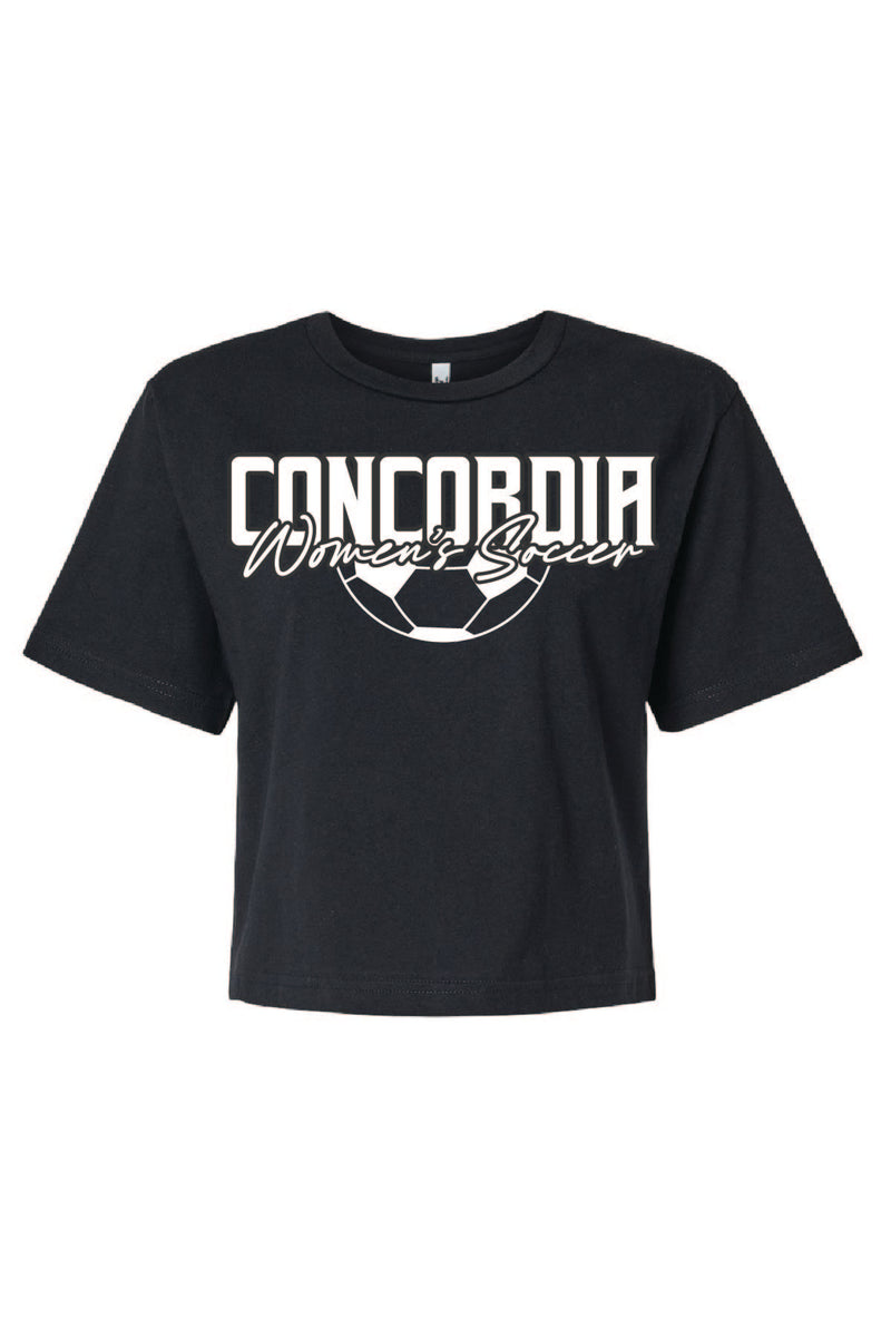 Concordia Soccer Script - Crop T-shirt (102)