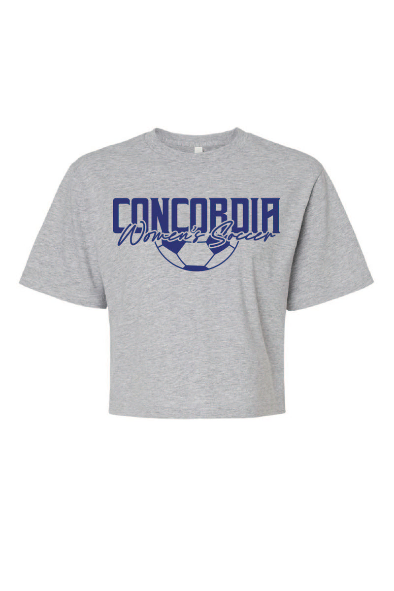 Concordia Soccer Script - Crop T-shirt (102)