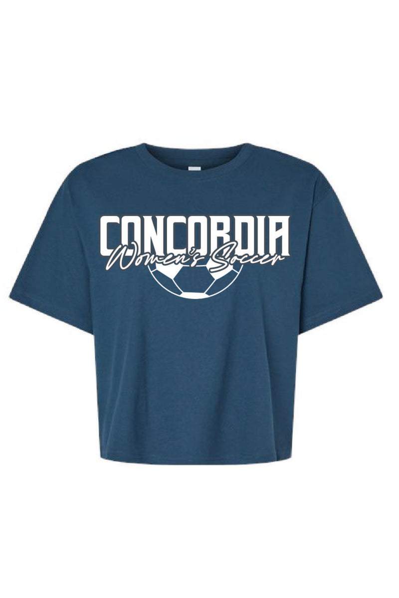 Concordia Soccer Script - Crop T-shirt (102)