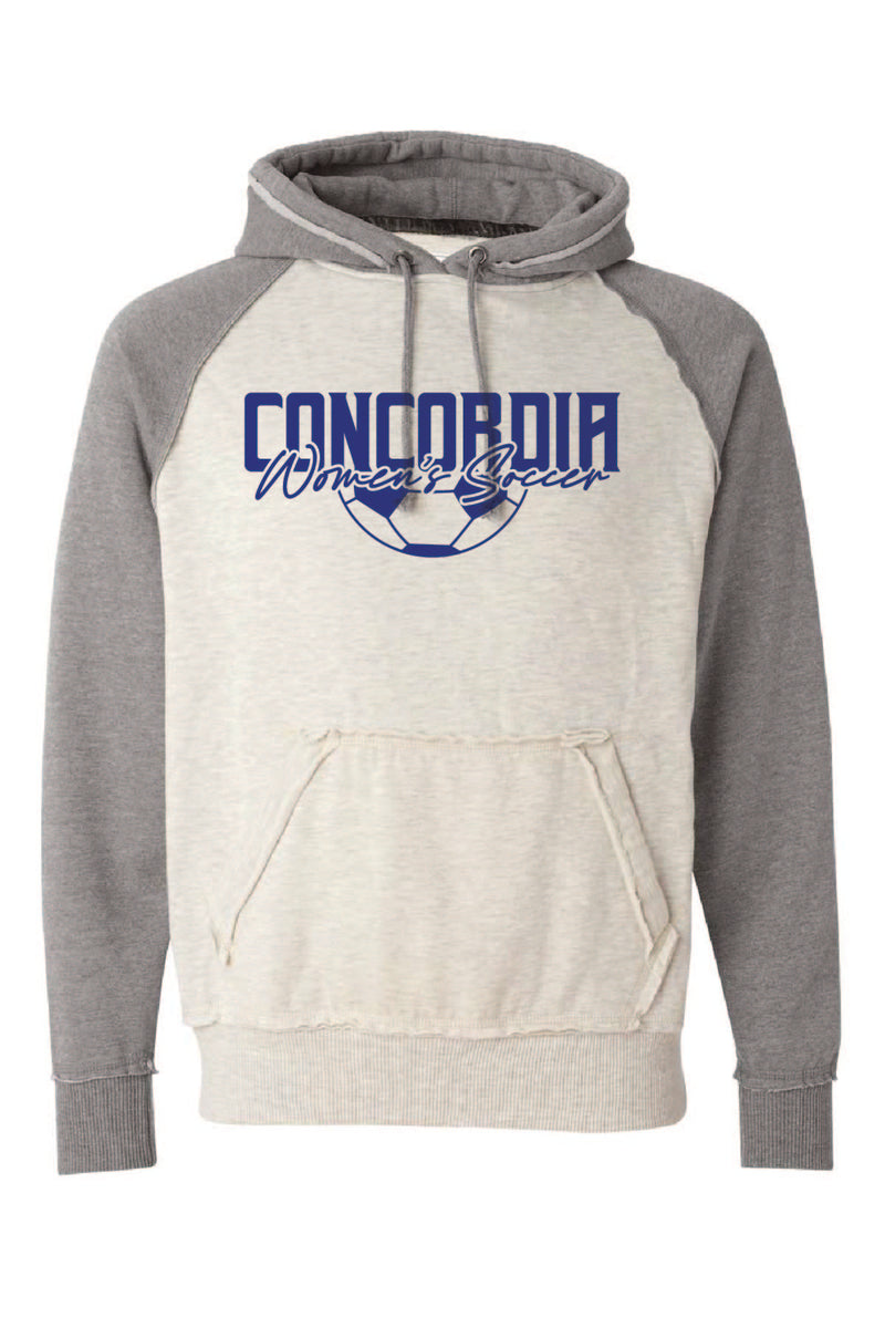 Concordia Soccer Script - Color Block Hoodie (8885)