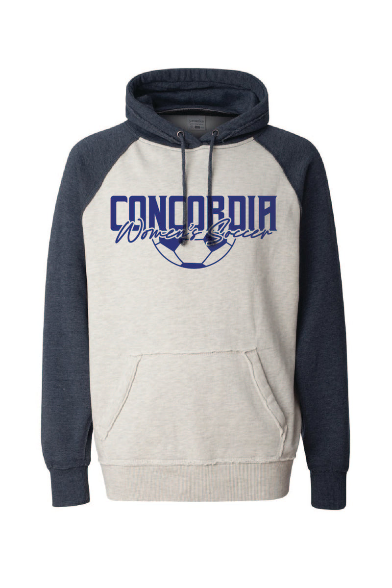 Concordia Soccer Script - Color Block Hoodie (8885)