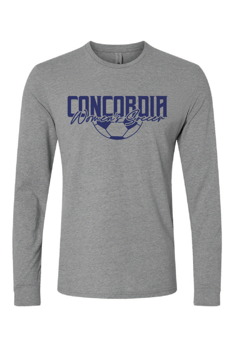 Concordia Soccer Stacked - Long Sleeve T-Shirt (6211)