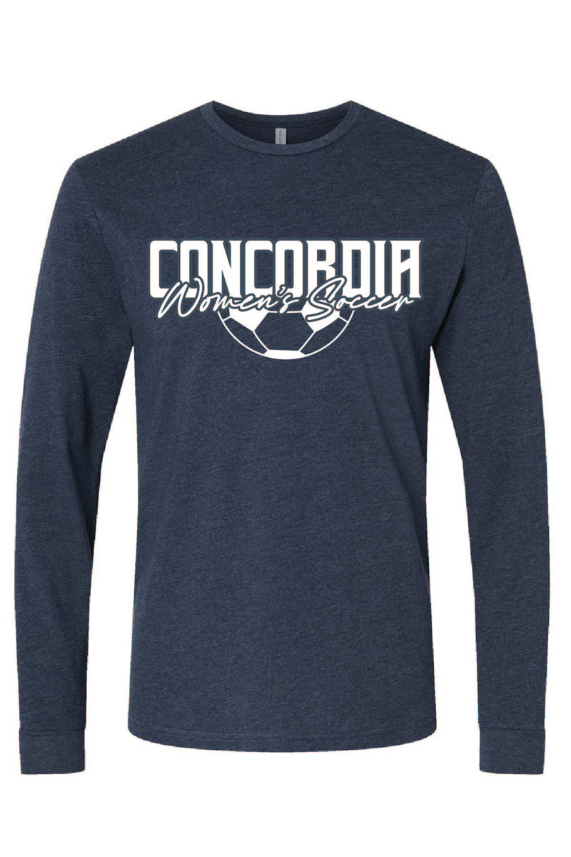 Concordia Soccer Stacked - Long Sleeve T-Shirt (6211)
