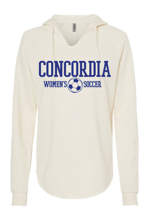 Concordia Soccer Stacked - Independent Women's Relaxed Hoodie (PRM2500)