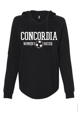 Concordia Soccer Stacked - Independent Women's Relaxed Hoodie (PRM2500)