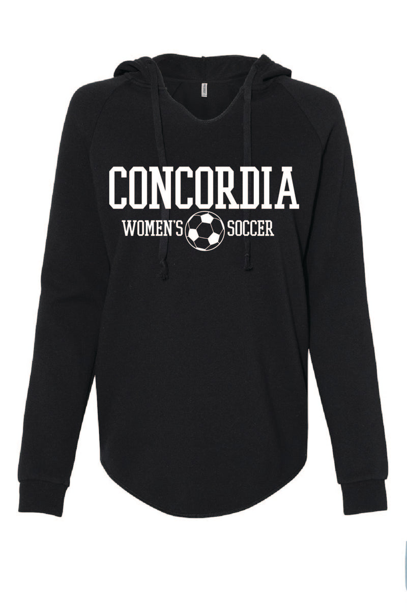 Concordia Soccer Stacked - Independent Women's Relaxed Hoodie (PRM2500)