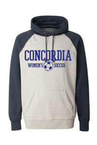 Concordia Soccer Stacked - Color Block Hoodie (8885)