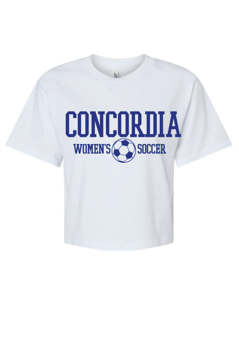 Concordia Soccer Stacked - Crop T-shirt (102)