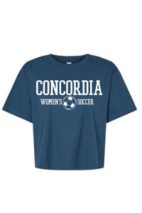 Concordia Soccer Stacked - Crop T-shirt (102)