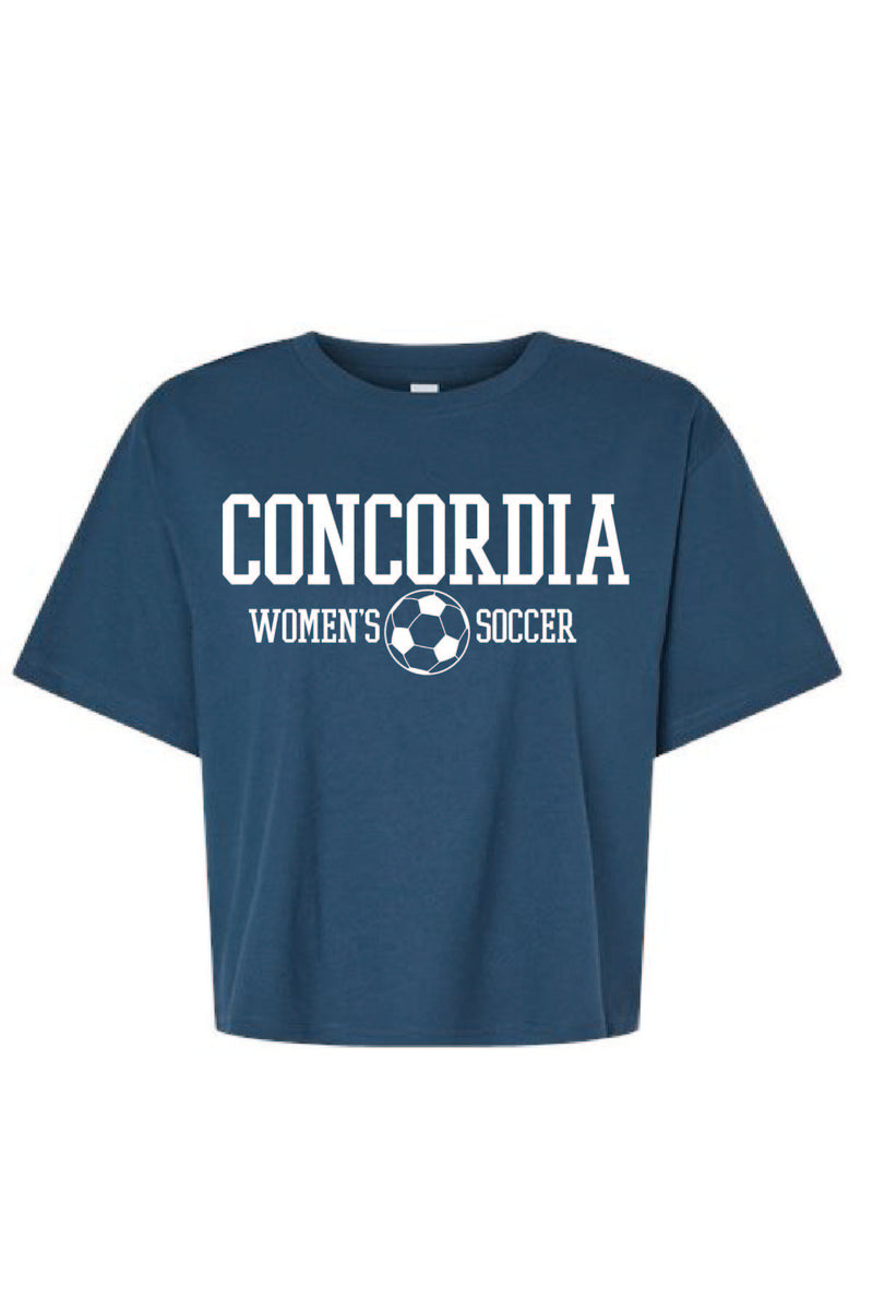 Concordia Soccer Stacked - Crop T-shirt (102)