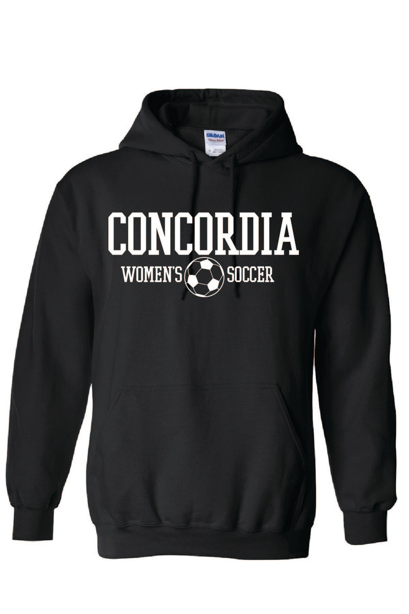 Concordia Soccer Stacked - Hooded Sweatshirt (18500)