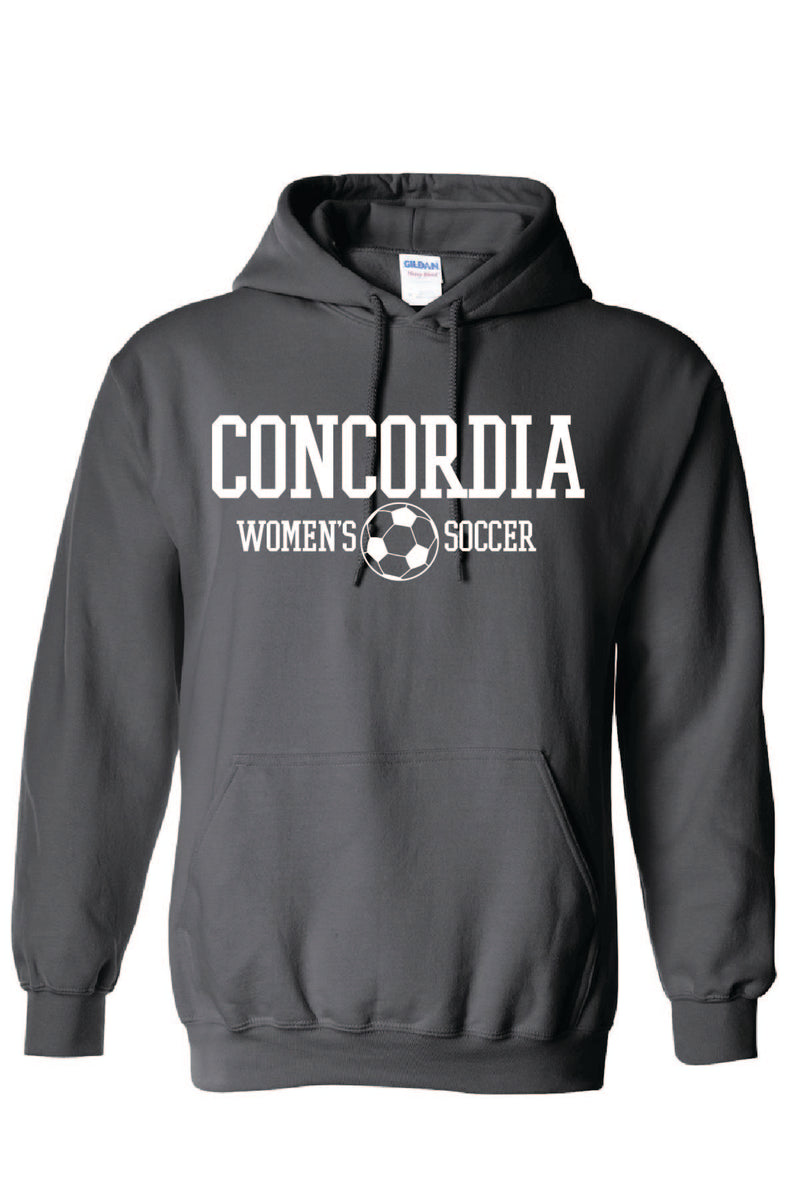 Concordia Soccer Stacked - Hooded Sweatshirt (18500)