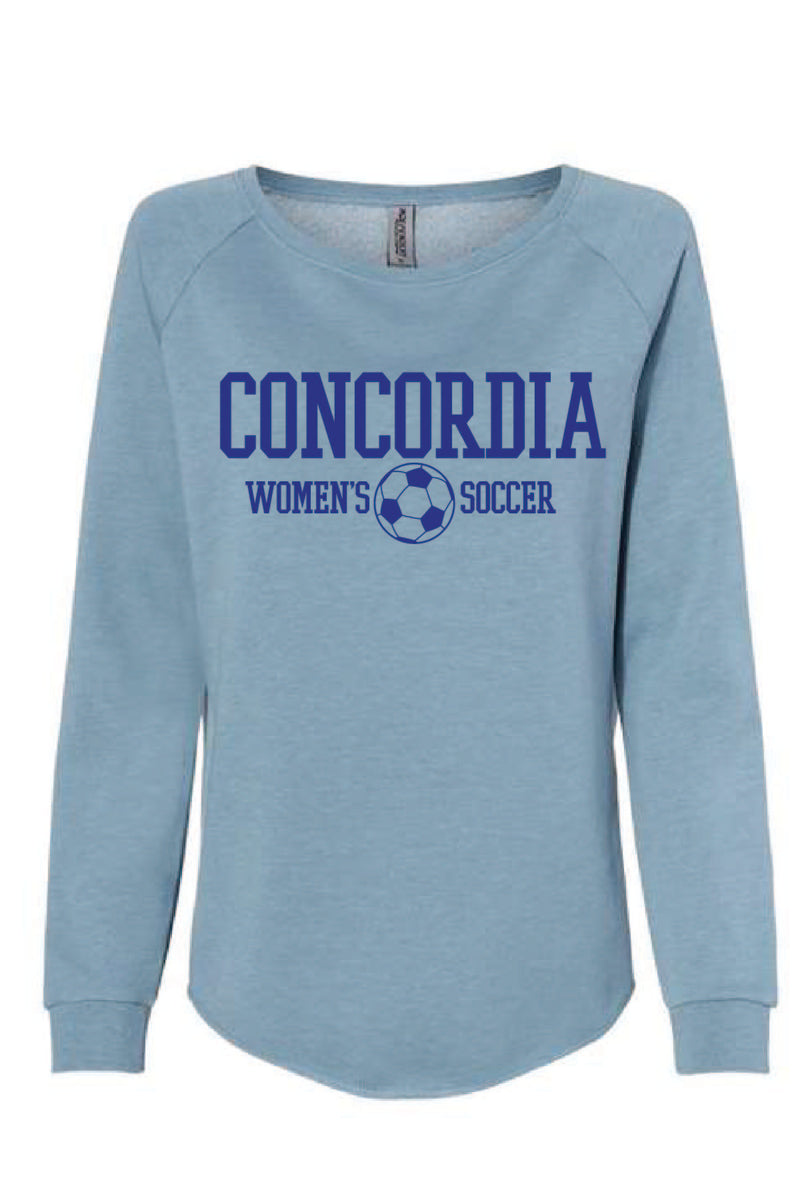 Concordia Soccer Stacked - Independent Women's Relaxed Crew (PRM2500)